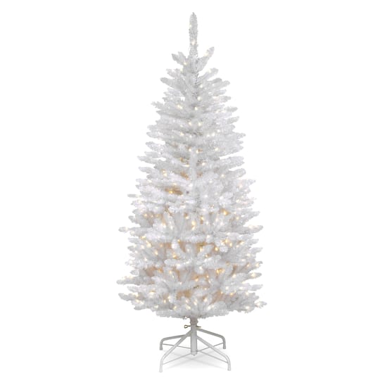 4.5Ft Pre-Lit Kingswood® White Fir Pencil Artificial Christmas Tree, Clear Lights By National Tree Company | 4.5 ft | Michaels®